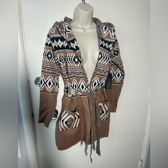 Rachel Zoe Jackets & Blazers - RACHEL ZOE GEOMETRIC PATTERNED CARDIGAN WITH BELT SIZE XS